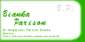 bianka parison business card